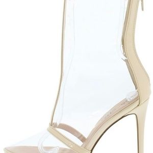 Ankle boots/ transparent/ pointy toe